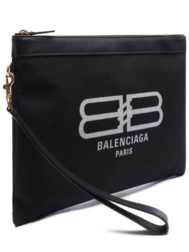 Luxury Balenciaga  Flat Jumbo Clutch Bag Black