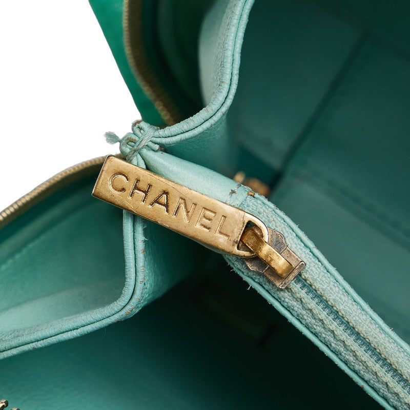 Chanel Matrases Coco Handbag Vanity Bag Shoulder Bag 2WAY Green Caviar S  CHANEL