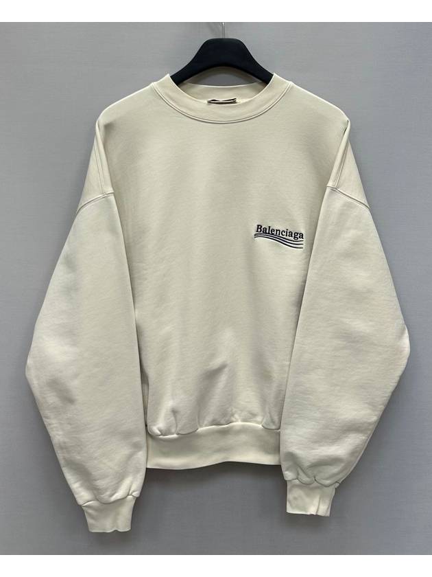 Luxury Balenciaga  Wave logo embroidered sweatshirt