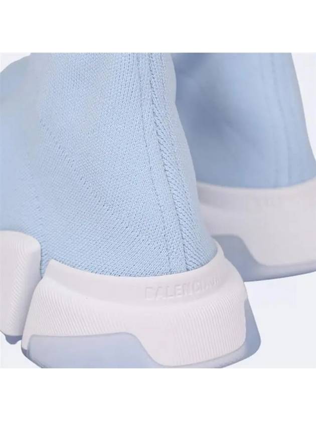 Luxury Balenciaga  Speedrunner Knit High Top Sneakers Blue
