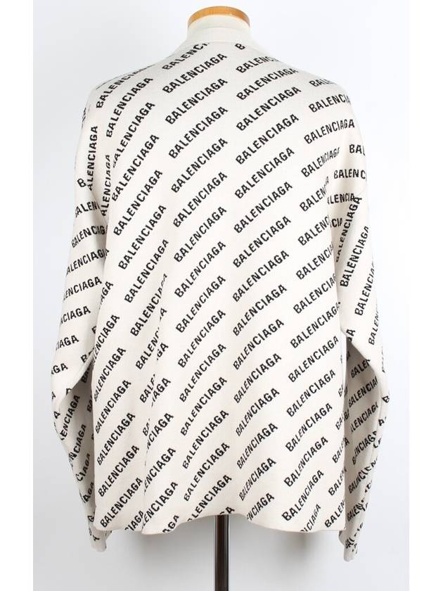 Luxury Balenciaga  All over multi logo cardigan L