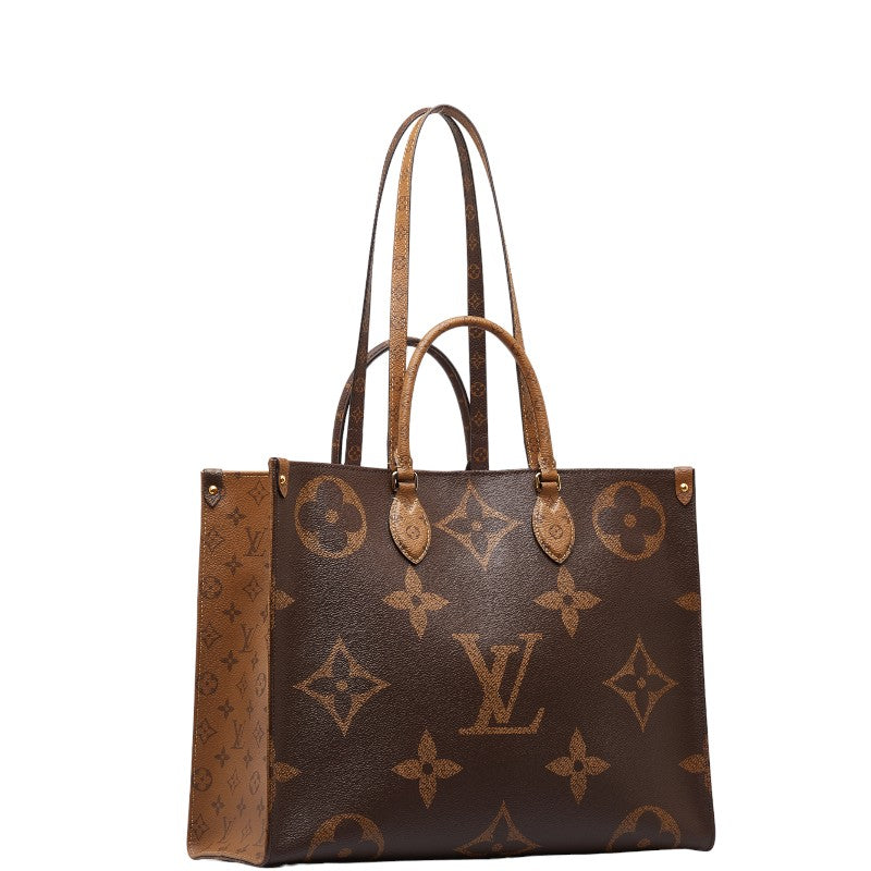 Louis Vuitton Monogram Reversee Giant On The Gor GM Handbag Shoulder Bag 2WAY M44576 Brown PVC Leather  Louis Vuitton
