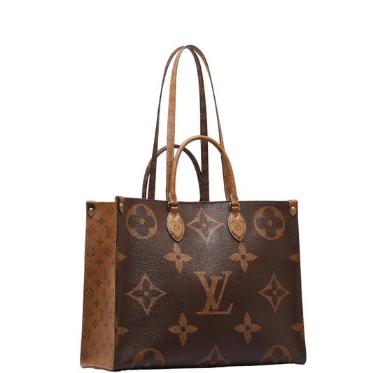 Louis Vuitton Monogram Reversee Giant On The Gor GM Handbag Shoulder Bag 2WAY M44576 Brown PVC Leather  Louis Vuitton