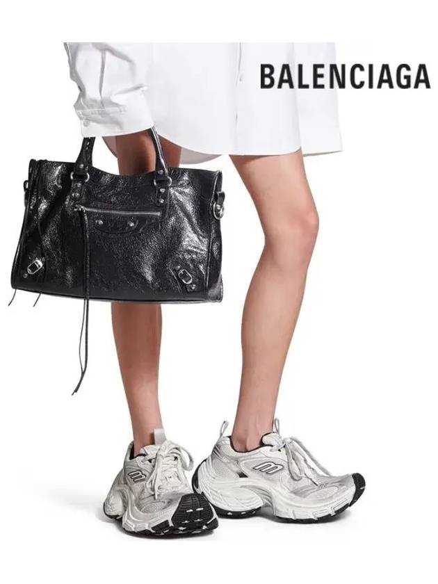 Luxury Balenciaga  Le City Medium Leather Tote Bag Black