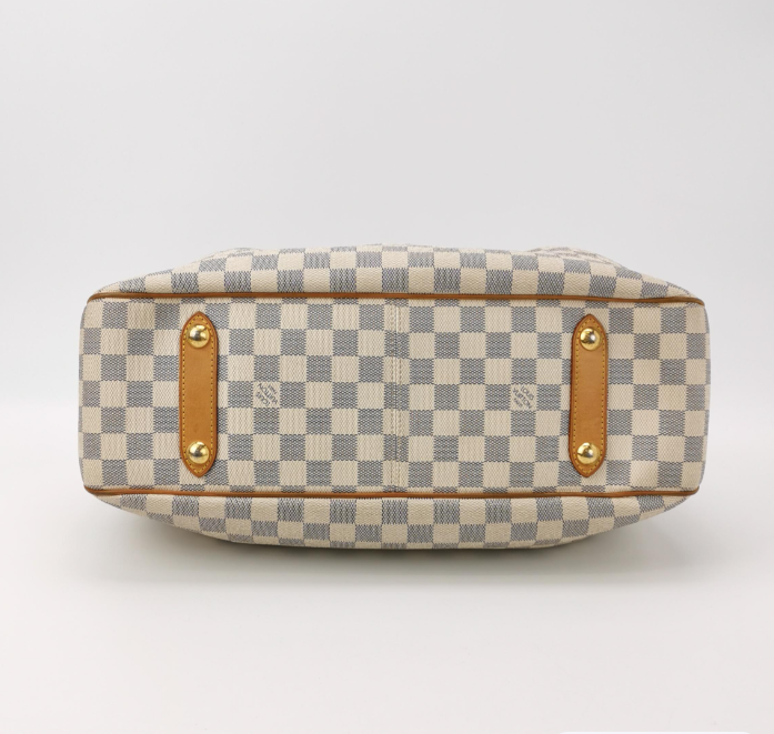 Preloved Louis Vuitton (LV) Siracusa Bag white 42cm 250306781093365