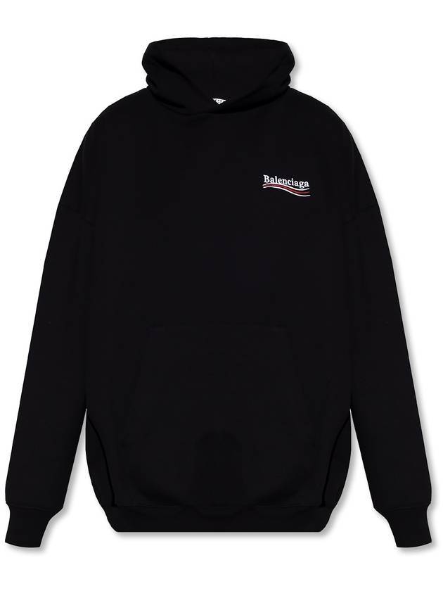 Luxury Balenciaga  Political Campaign Oversized Fit Hoodie Black