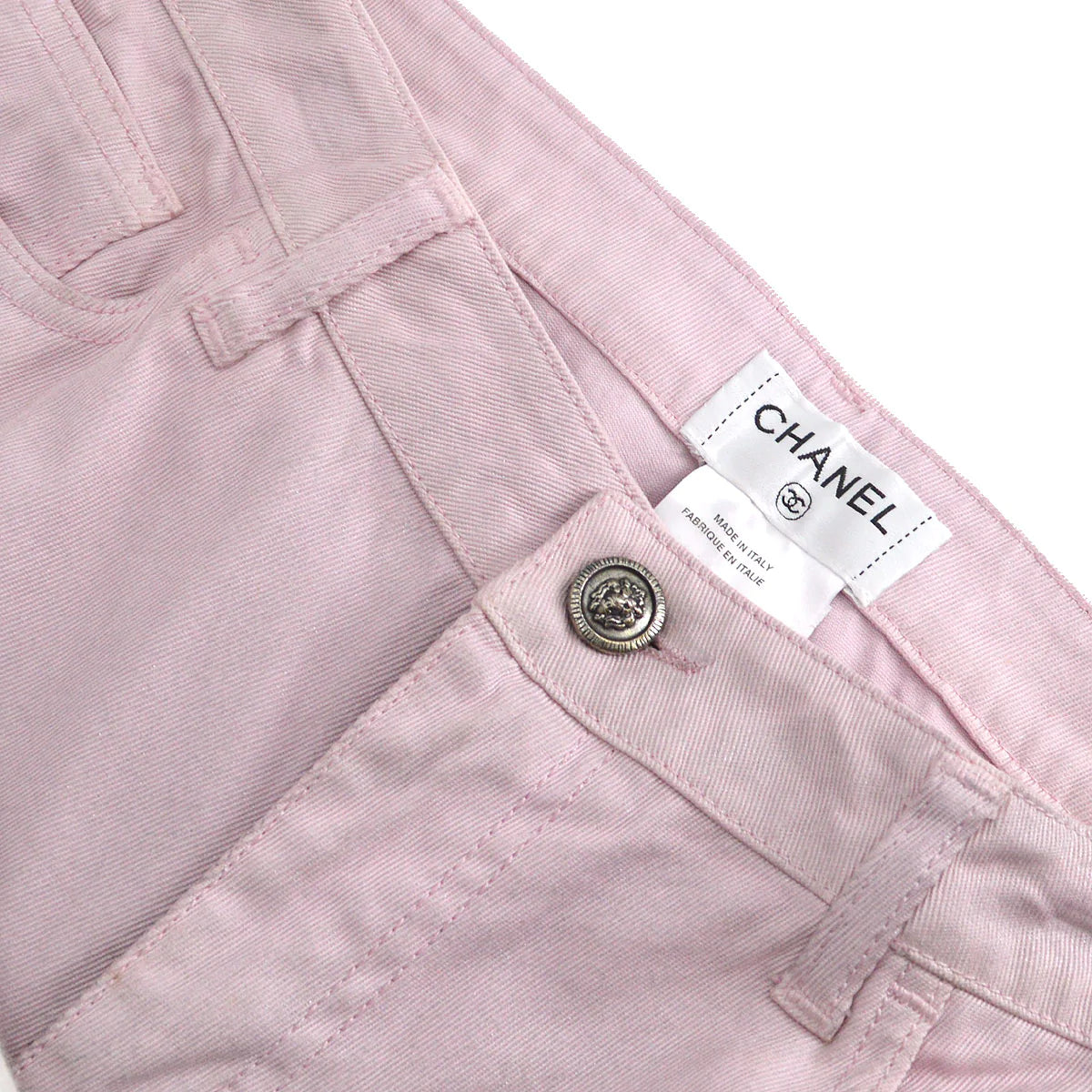 Chanel Spring 2009 #38 Long Denim Pants Pink