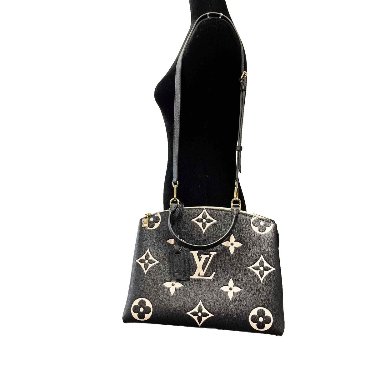 LOUIS VUITTON NEW Grand Palais Large Bicolor Monogram Top Handle w/ Strap