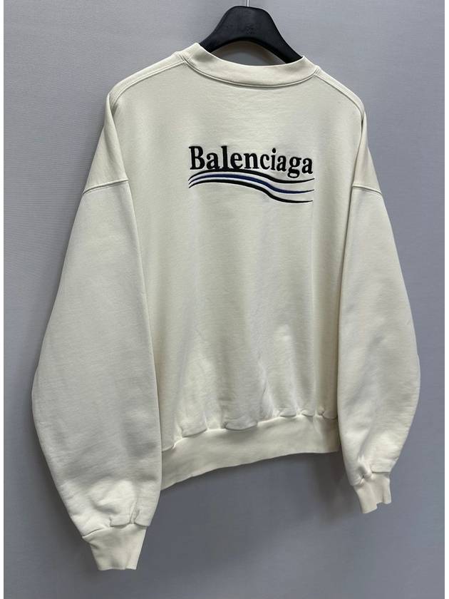 Luxury Balenciaga  Wave logo embroidered sweatshirt