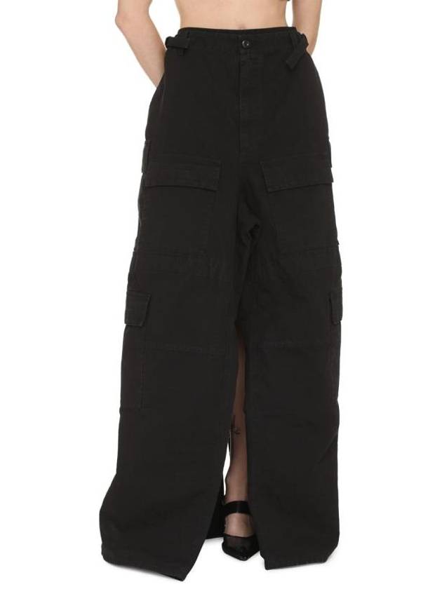 Luxury Balenciaga  Apron Cargo Pants A Line Skirt Black Black