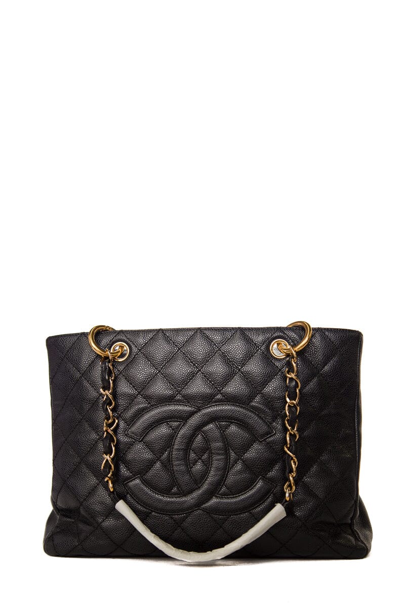 Chanel 2005/2006 Black Caviar GST Tote W/ Gold HW
