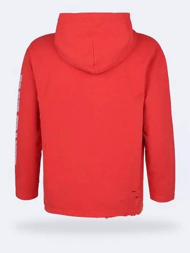 Luxury Balenciaga  BB Logo Hoodie Red