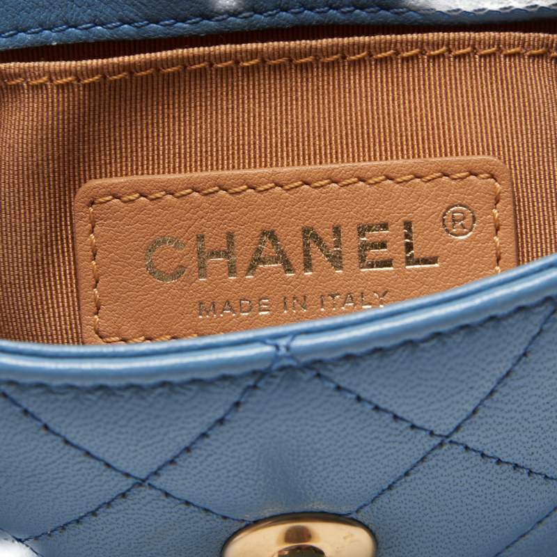CHANEL 【CHANEL】 Mini Traverse Roundflip Chain Shoulder  Blue (Gen Gold ) Shoulder Bag Miniature Shoulder Bag  Bag Hybrid 【 Ship】 Acoustic Online