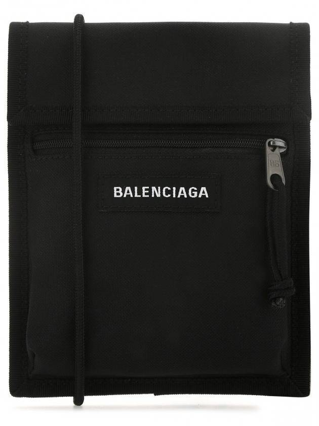 Luxury Balenciaga  Explorer Logo Patch Cross Bag Black