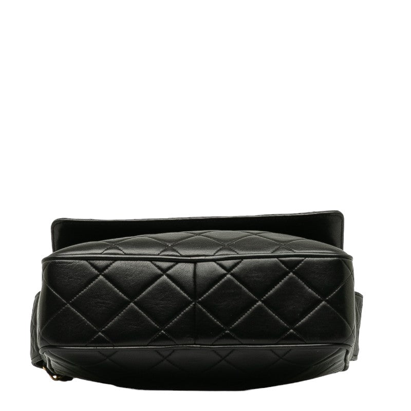 Chanel Vintage Tassel Flap Shoulder Bag in Lambskin Black