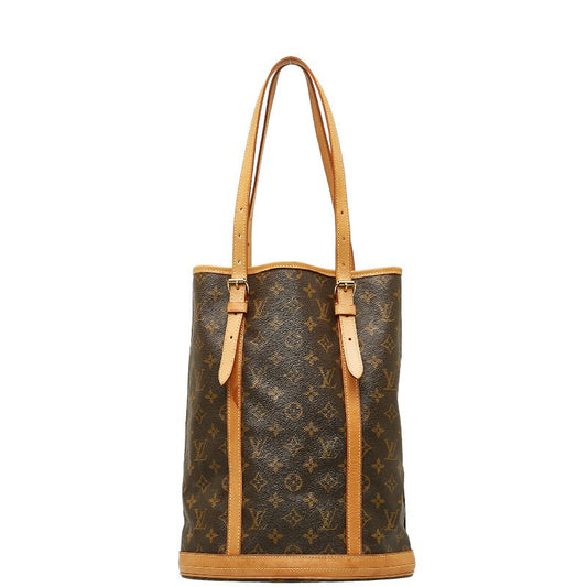 Louis Vuitton Monogram Bucket GM houlder Bag M42236 Brown PVC Leather Lady Louis Vuitton