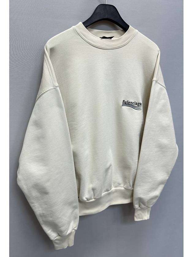 Luxury Balenciaga  Wave logo embroidered sweatshirt