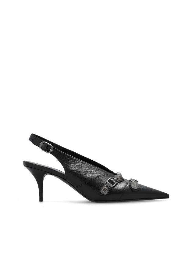 Luxury Balenciaga  Cagole Slingback Heels Black