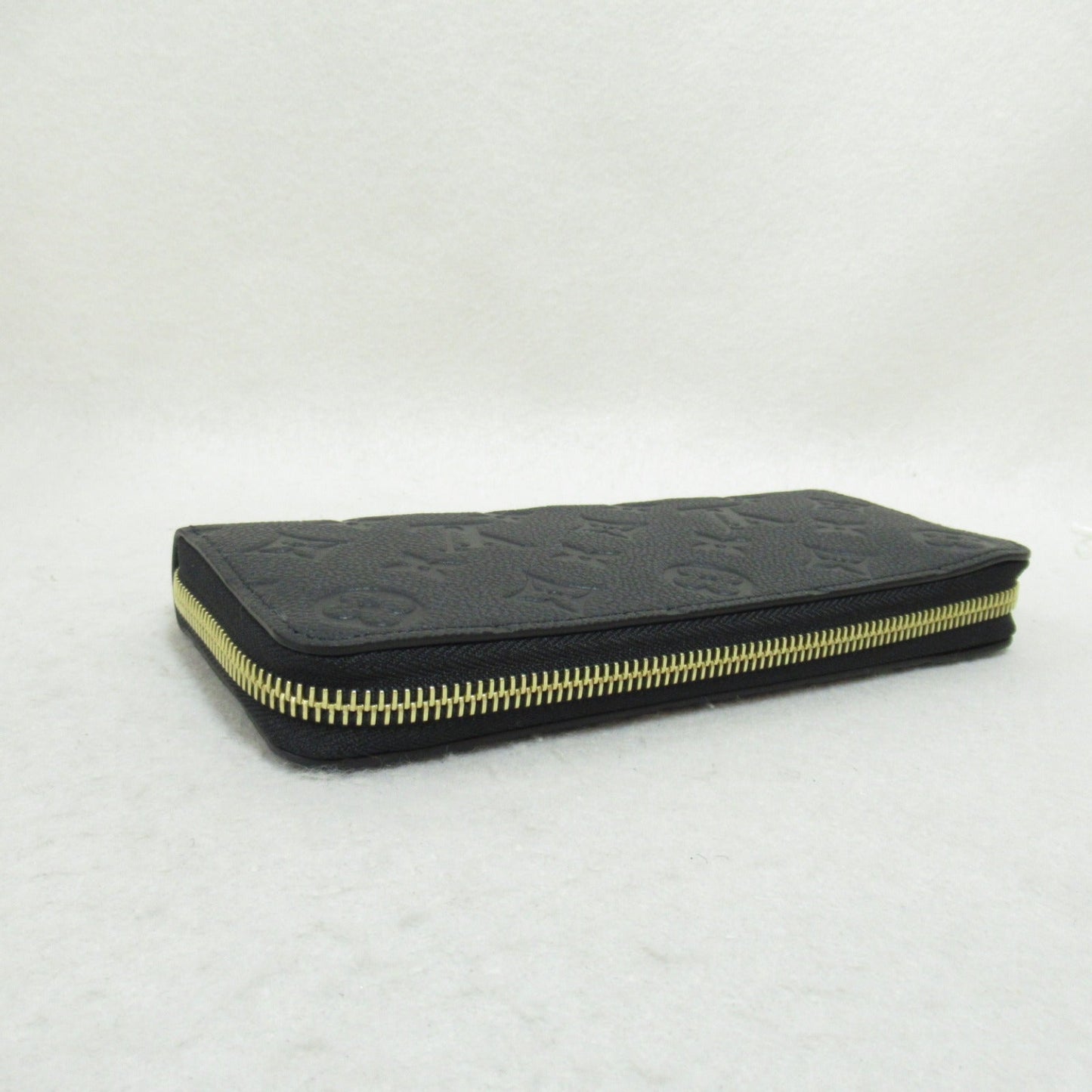 Louis Vuitton Portefolio Clemence Round Long Wallet Round Long Wallet Leather Monogram Emplant   Black M60171
