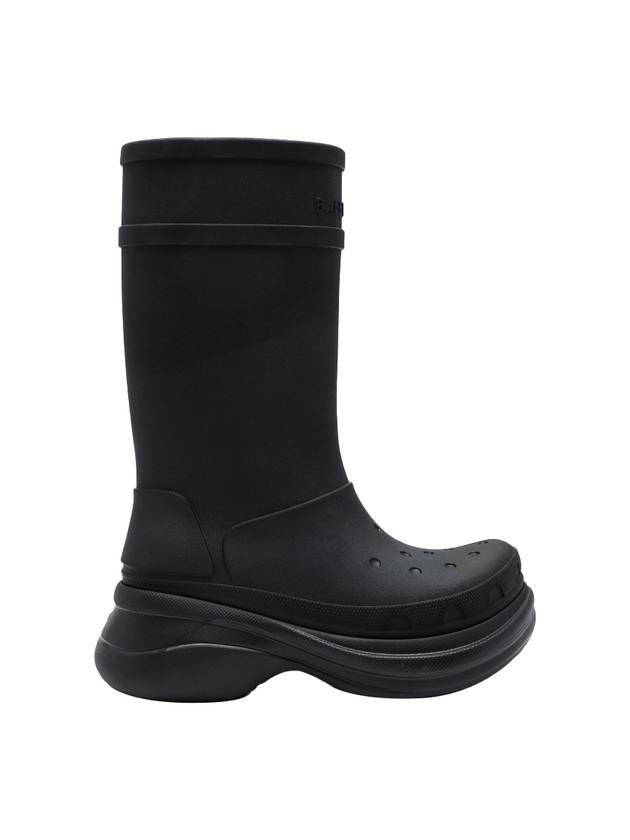 Luxury Balenciaga  Crocs Rain Boots Black