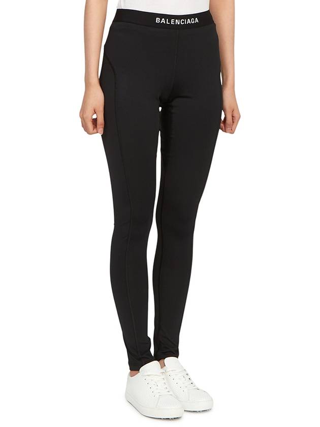 Luxury Balenciaga  Athletic Leggings Pans Black