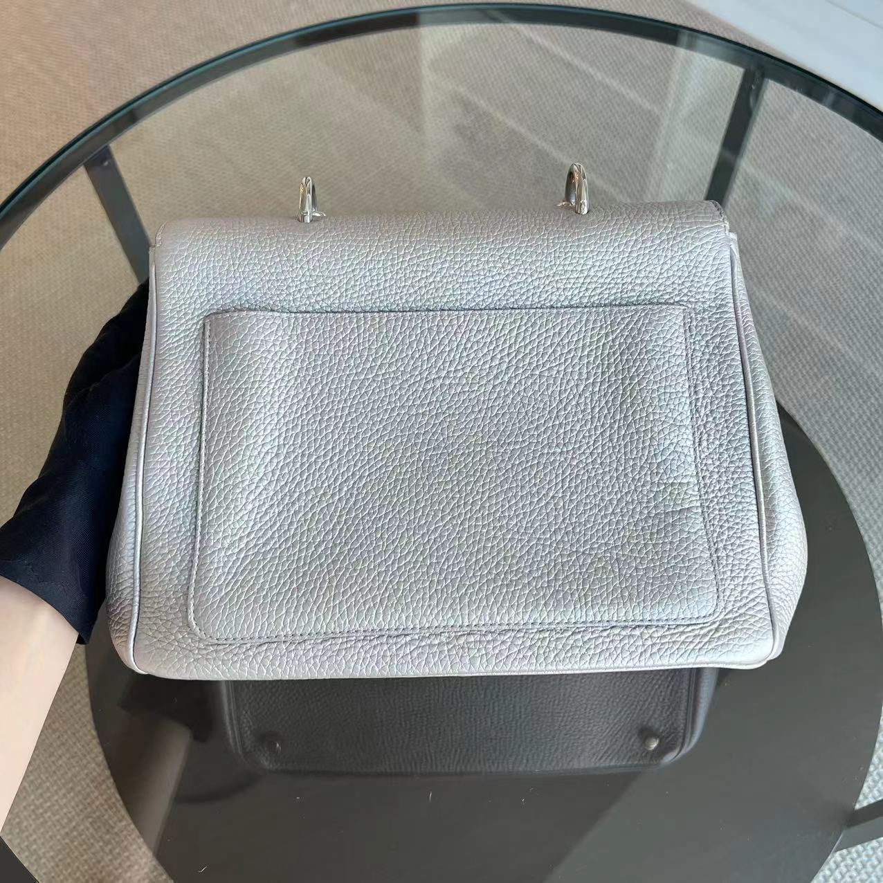 Be Dior Medium Metallic Grained Calfskin Gold SHW