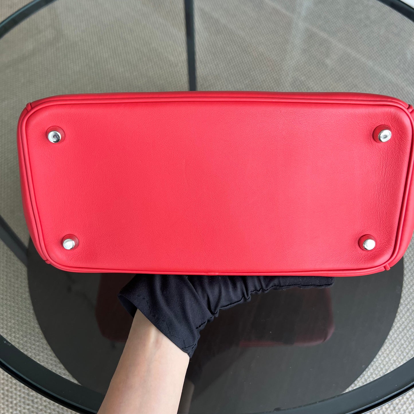 Be Dior Medium Smooth Calfskin Red Hot Pink Silver Hardware