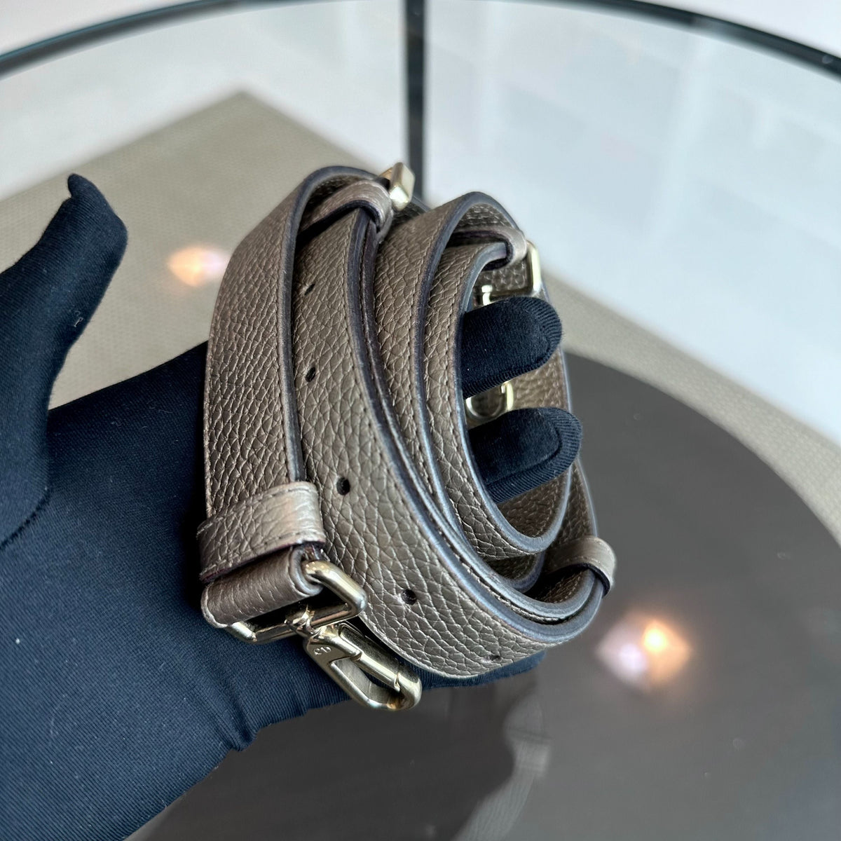 Be Mini Gold Grained Calfskin GHW