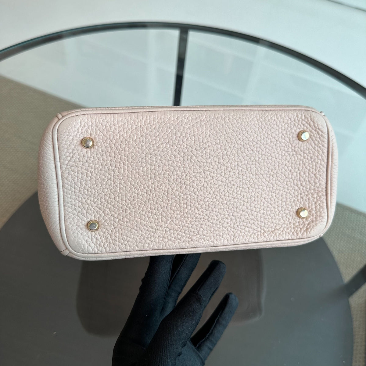 Be Mini Sakura Pink Gold Grained Calfskin GHW
