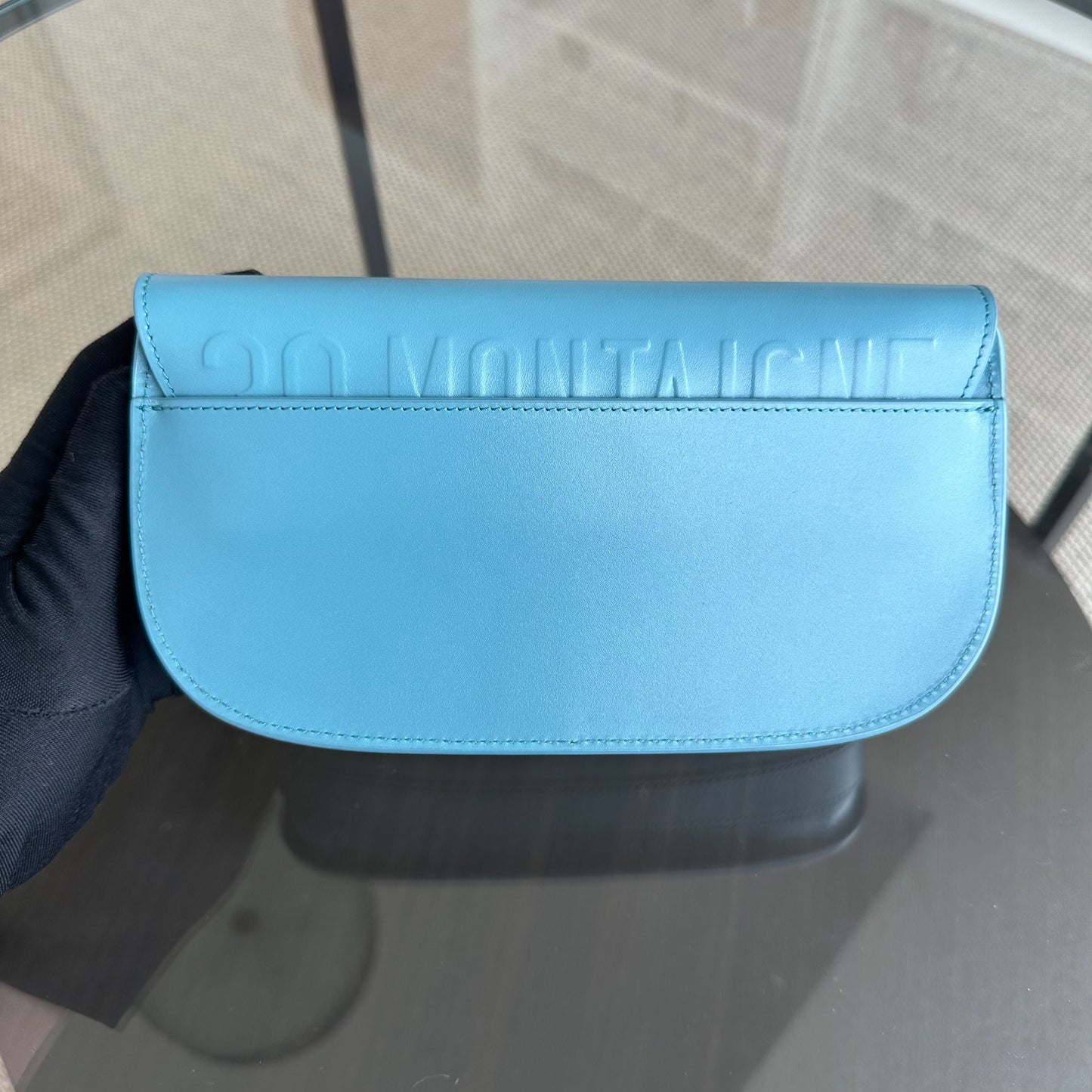 Dior Bobby East West - Smooth Calfskin Shoulder Bag Blue Gold Hardware
