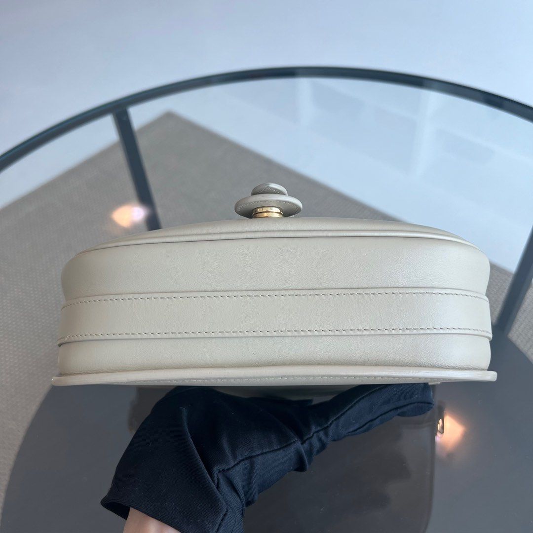 Bobby Medium Beige Flap Smooth Calfskin Leather Bag