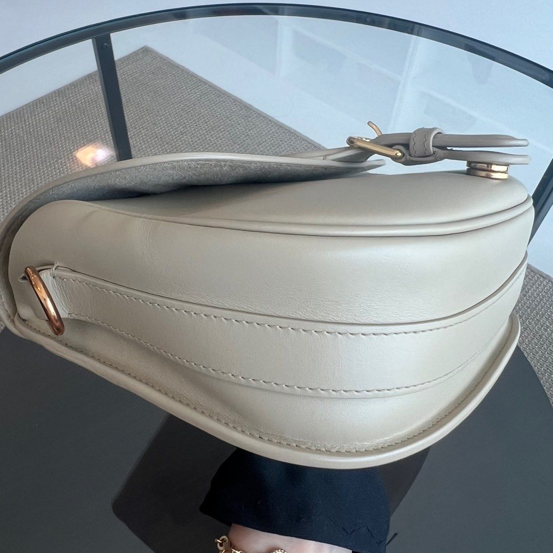 Bobby Medium Beige Flap Smooth Calfskin Leather Bag