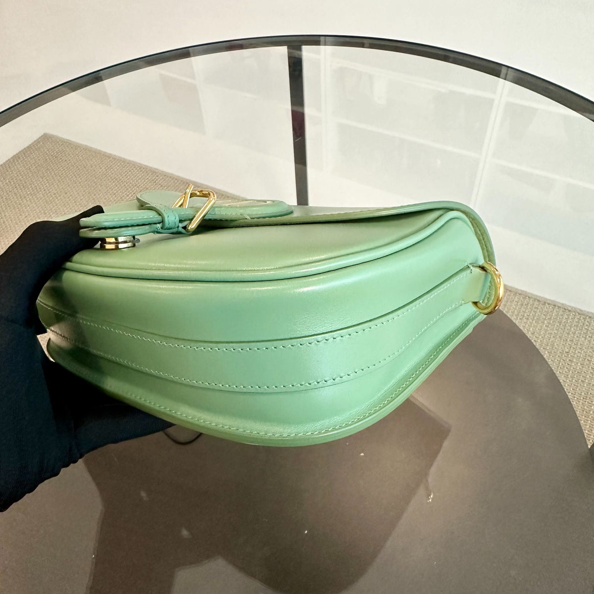 Bobby Medium Lambskin Green Avocado GHW