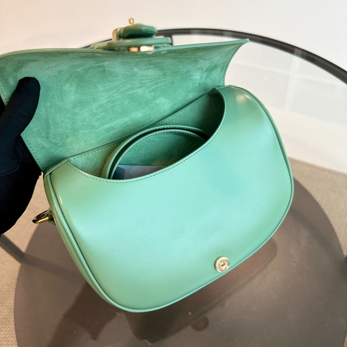 Bobby Medium Lambskin Green Avocado GHW