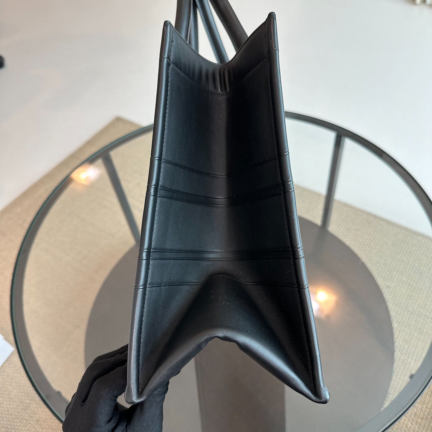 Book Tote Medium 36CM Calfskin Black Top Handle Bag
