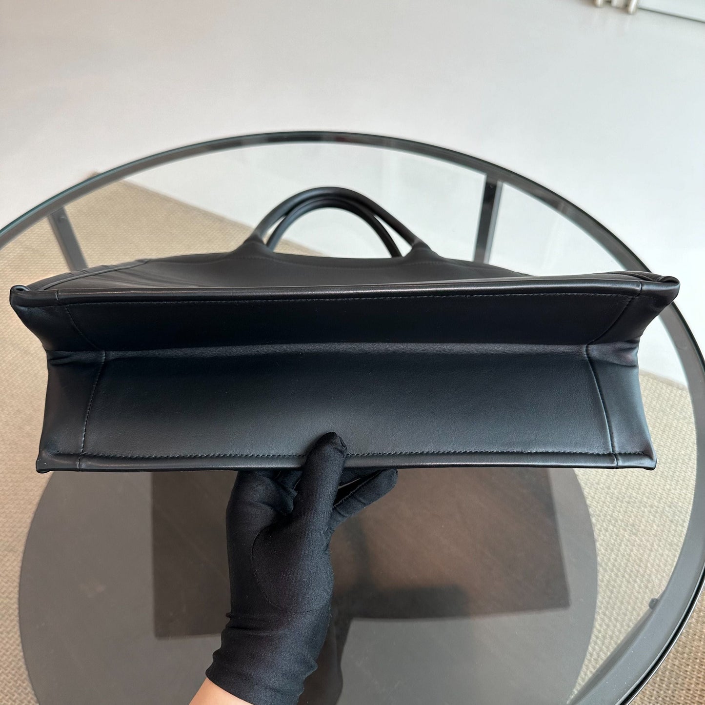 Book Tote Medium 36CM Calfskin Black Top Handle Bag