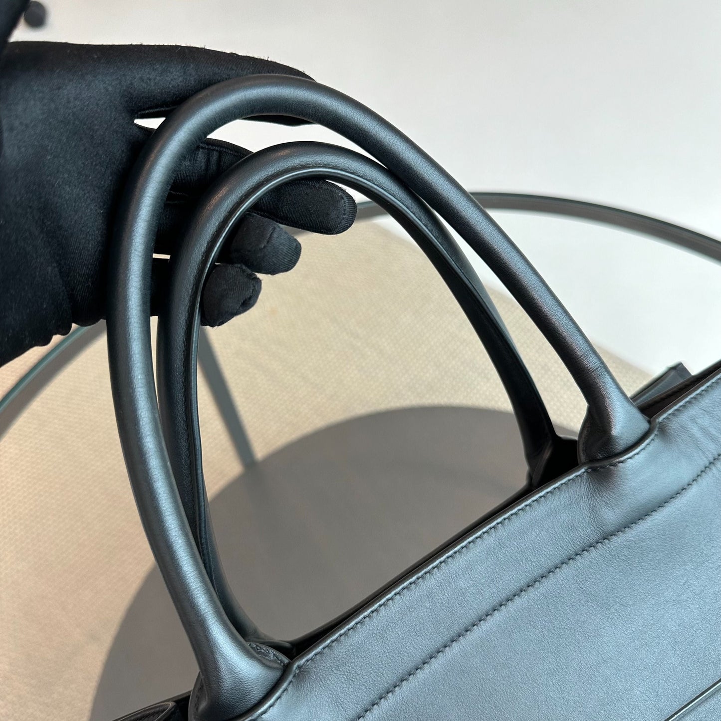 Book Tote Medium 36CM Calfskin Black Top Handle Bag