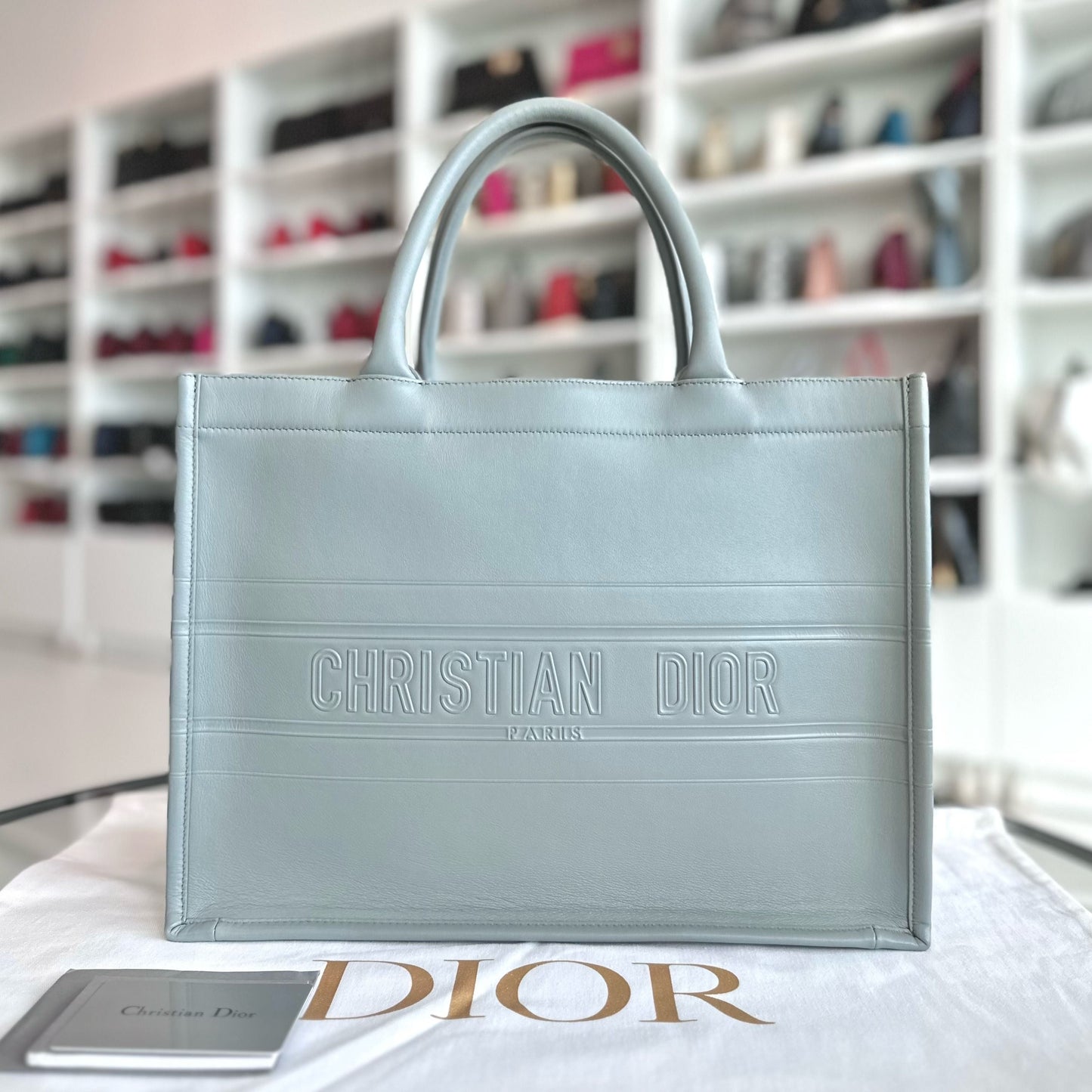 Dior Book Tote - Medium 36CM Calfskin Grey Bag