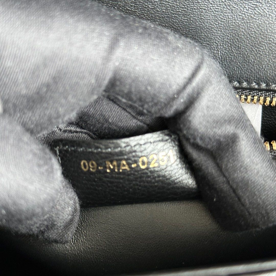 Caro Medium Cannage Calfskin Black GHW