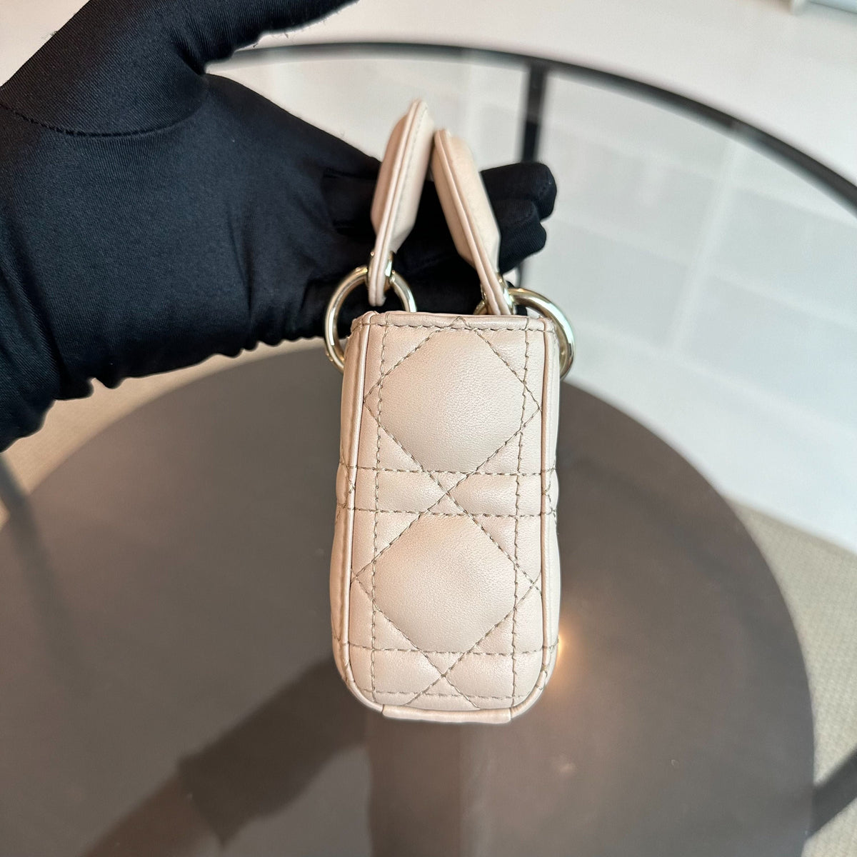 D-Joy Mini Beige Lambskin GHW D Joy