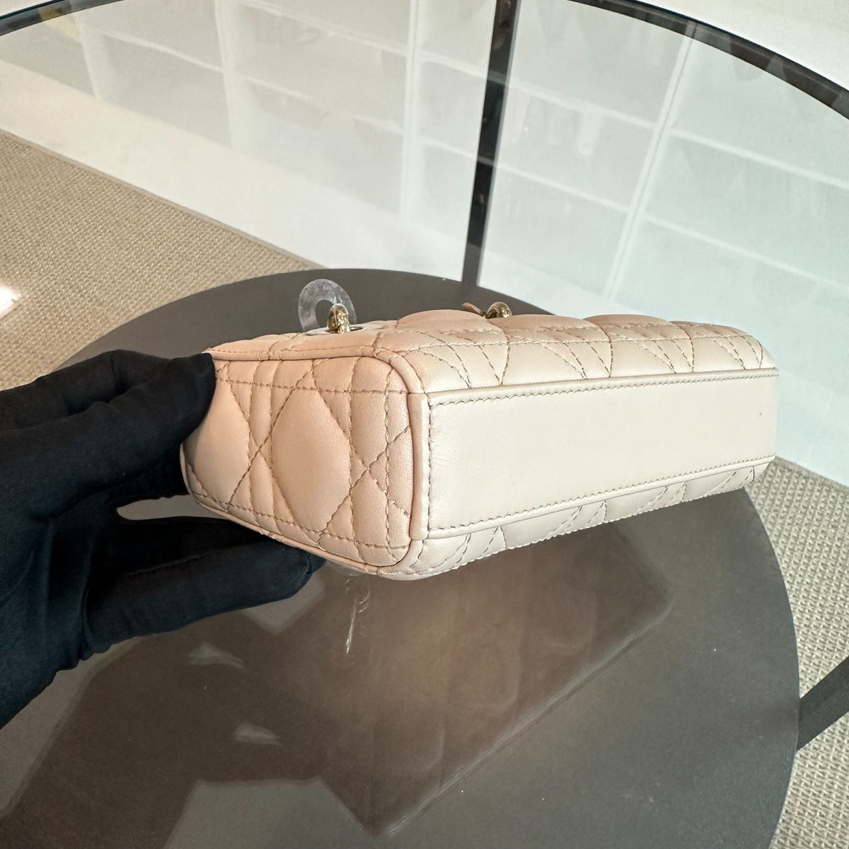 D-Joy Mini Beige Lambskin GHW D Joy
