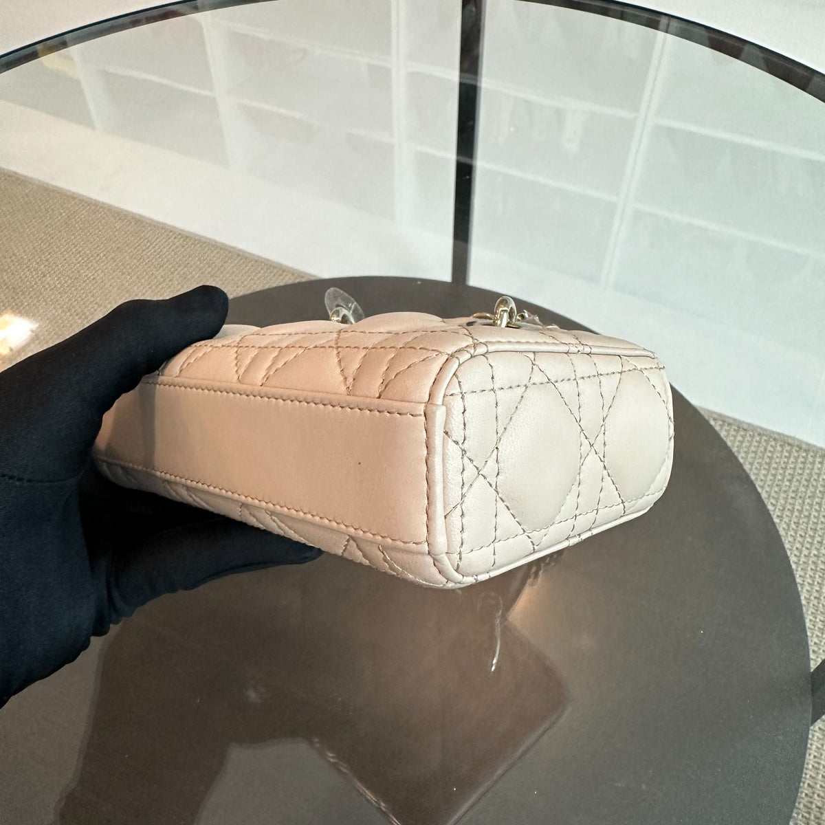 D-Joy Mini Beige Lambskin GHW D Joy