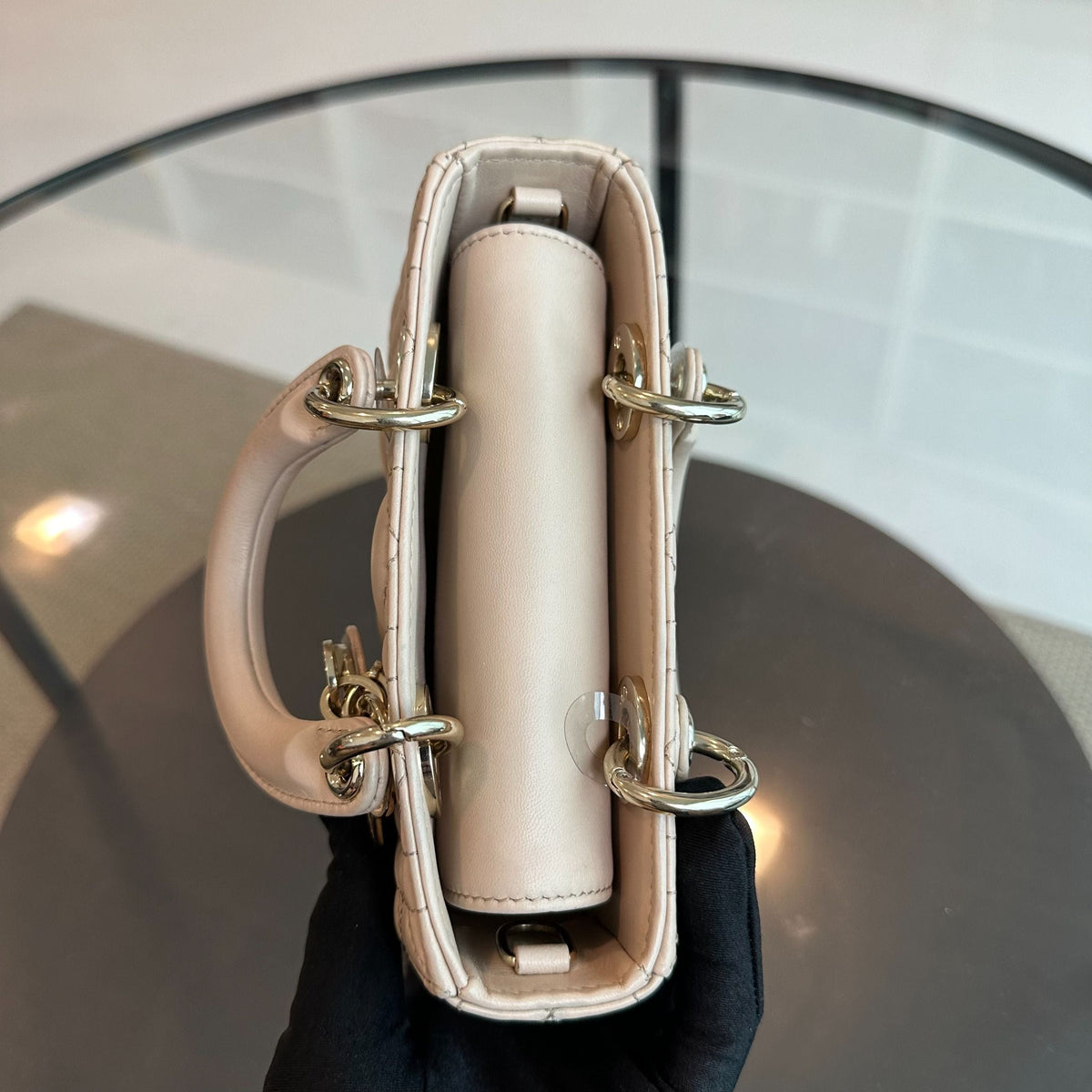 D-Joy Mini Beige Lambskin GHW D Joy