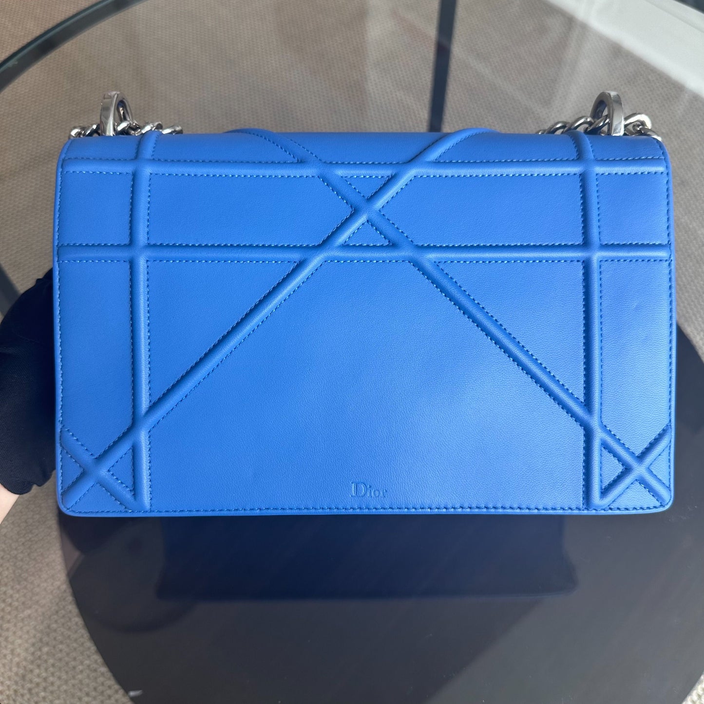 Diorama Ama Medium Smooth Calfskin Blue SHW