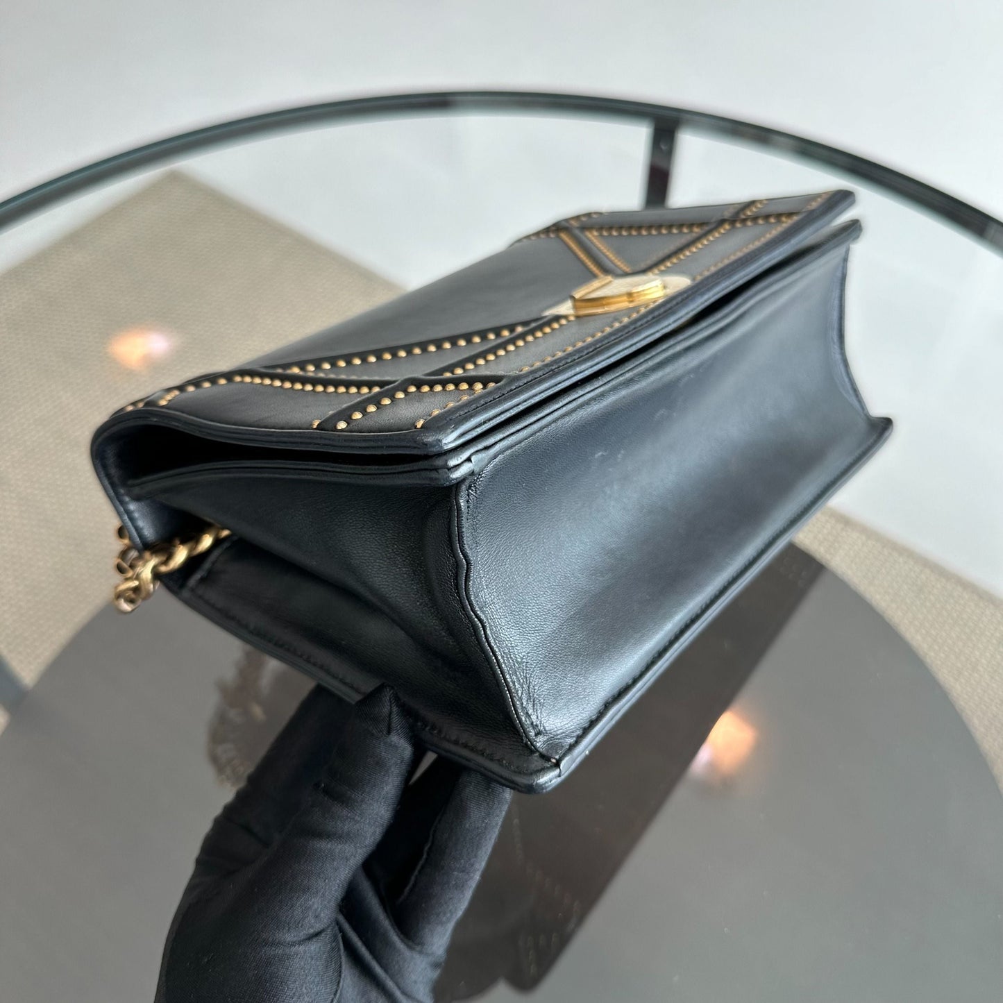 Diorama Medium Calfskin Ama Black GHW