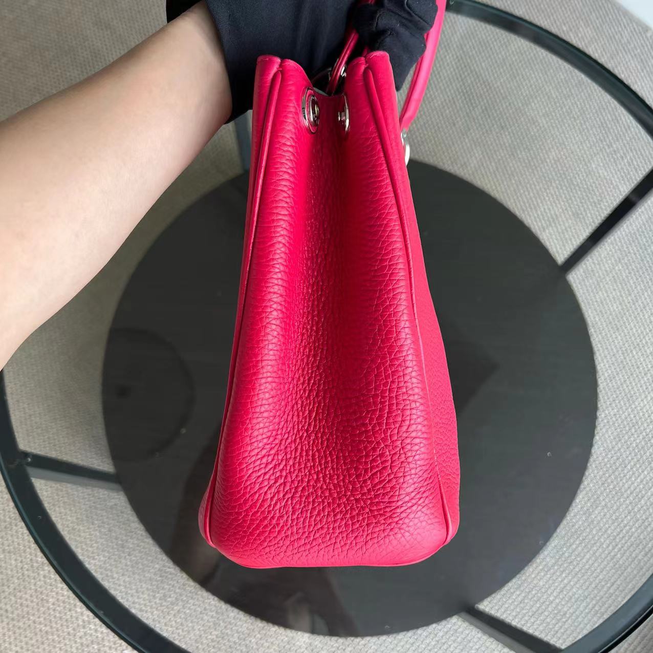 Diorissimo Grained Calfskin Hot Pink Silver Hardware