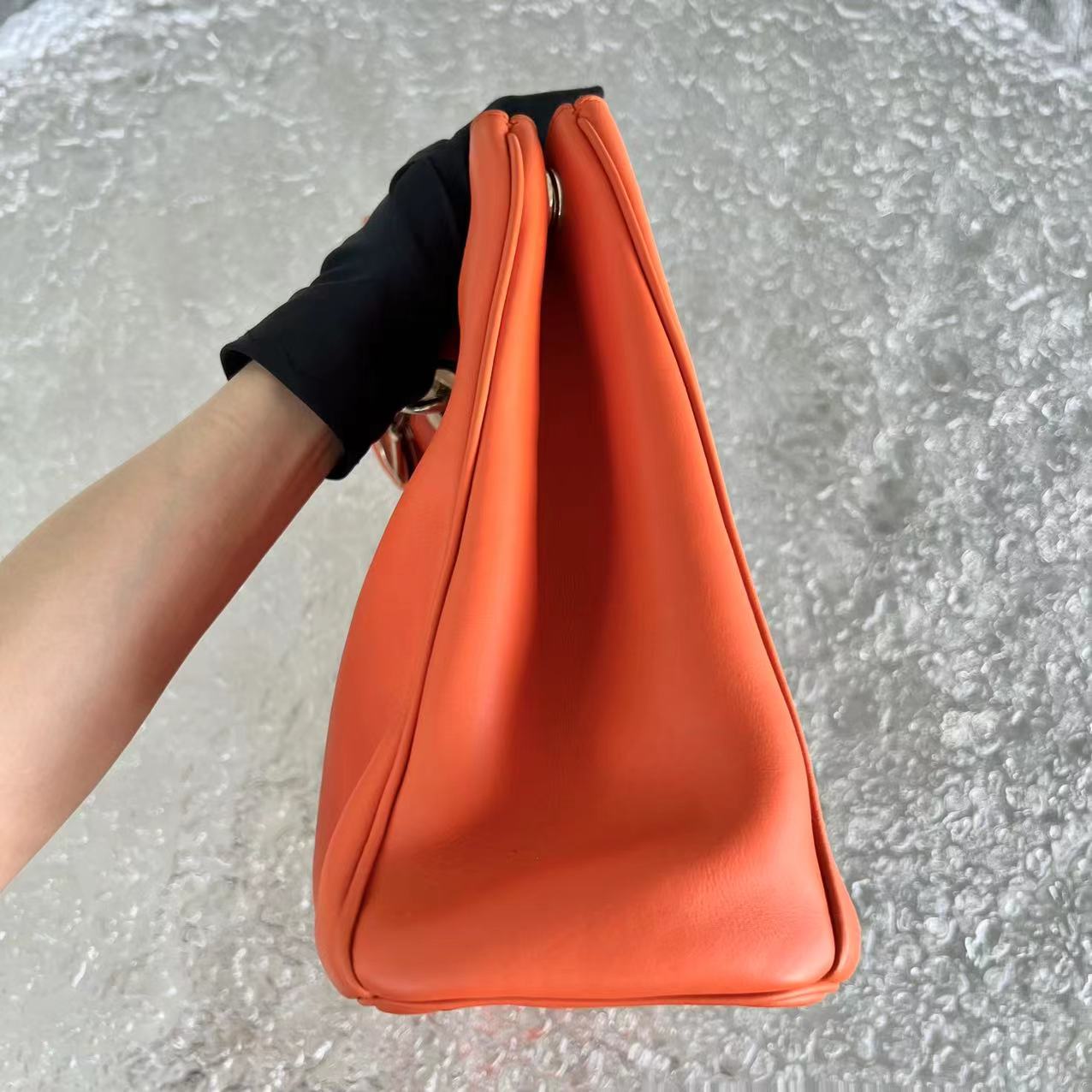 Diorissimo Large Smooth Calfskin Orange Golden Hardware