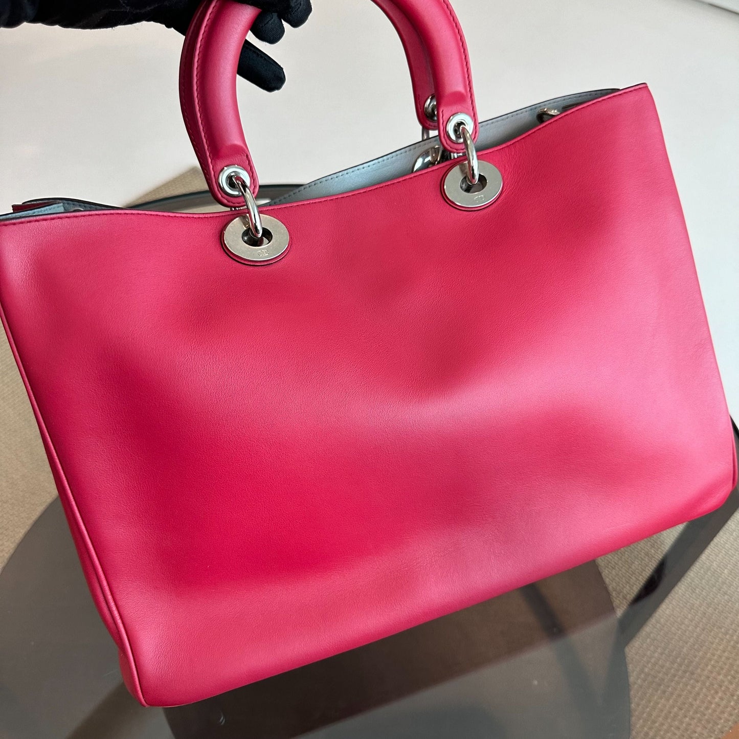 Diorissimo Large Smooth Calfskin Pink SHW