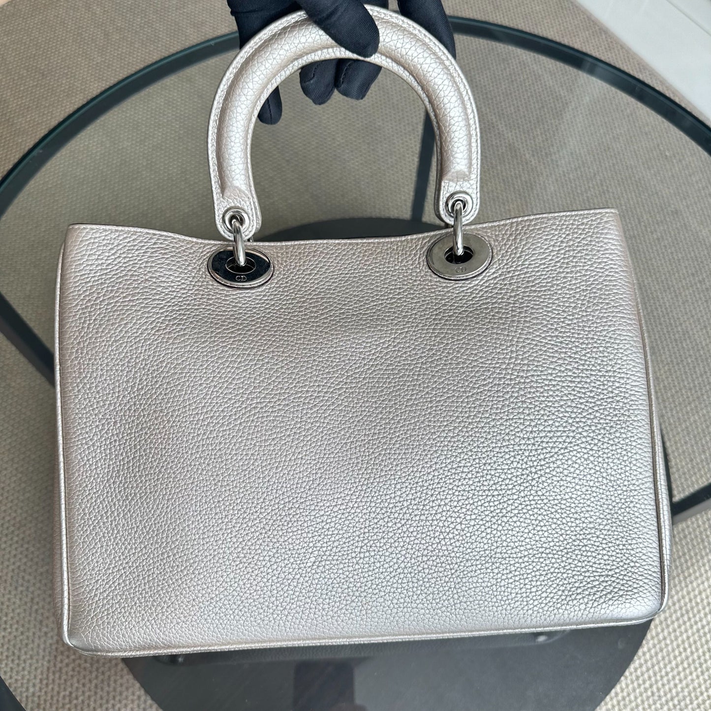 Diorissimo Medium 31CM Grained Calfskin Gold GHW