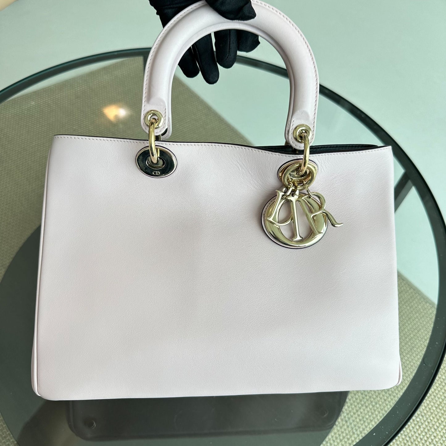 Diorissimo Medium 31CM Smooth Calfskin Powder Pink GHW